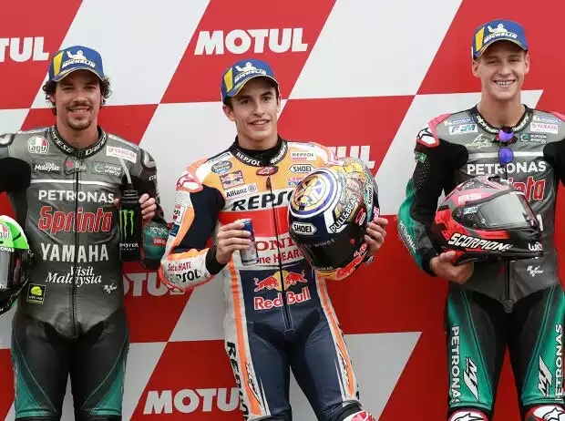 Titel-Bild zur News: Marc Marquez, Franco Morbidelli, Fabio Quartararo