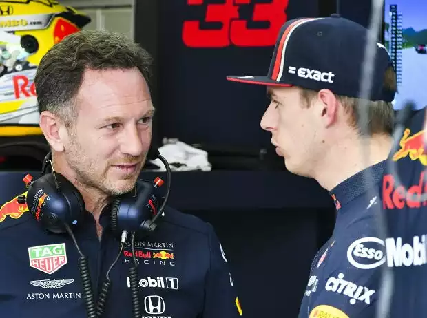 Christian Horner, Max Verstappen Titel-Bild zur News: Christian Horner, Max Verstappen