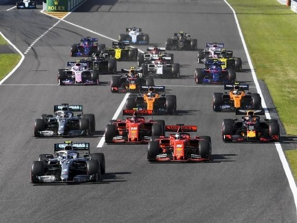 Valtteri Bottas, Sebastian Vettel, Charles Leclerc, Lewis Hamilton, Max Verstappen
