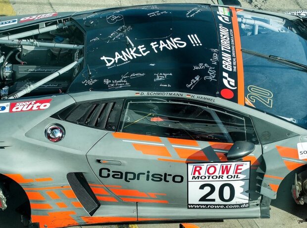 mcchip-dkr, Lamborghini Huracan GT3, Fan-Aktion, Unterschriften