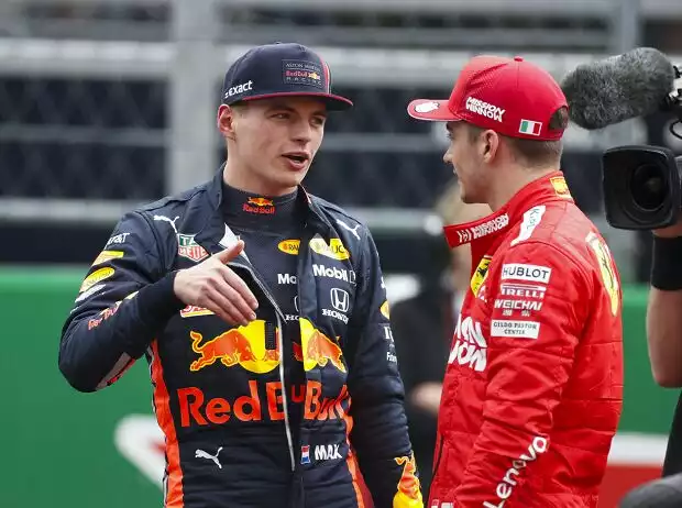 Max Verstappen, Charles Leclerc Titel-Bild zur News: Max Verstappen, Charles Leclerc