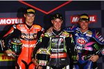 Chaz Davies, Jonathan Rea und Alex Lowes 