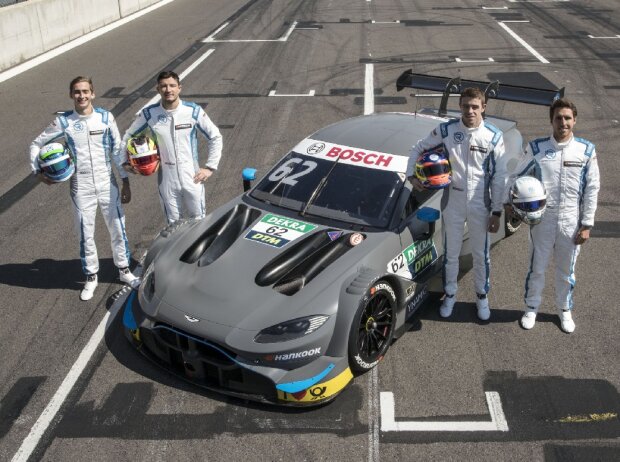 Ferdinand Habsburg, Jake Dennis, Paul di Resta, Daniel Juncadella, Aston Martin Vantage Ferdinand Habsburg, Jake Dennis, Paul di Resta, Daniel Juncadella, Aston Martin Vantage