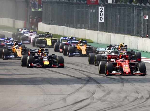 Charles Leclerc, Sebastian Vettel, Lewis Hamilton, Max Verstappen, Carlos Sainz