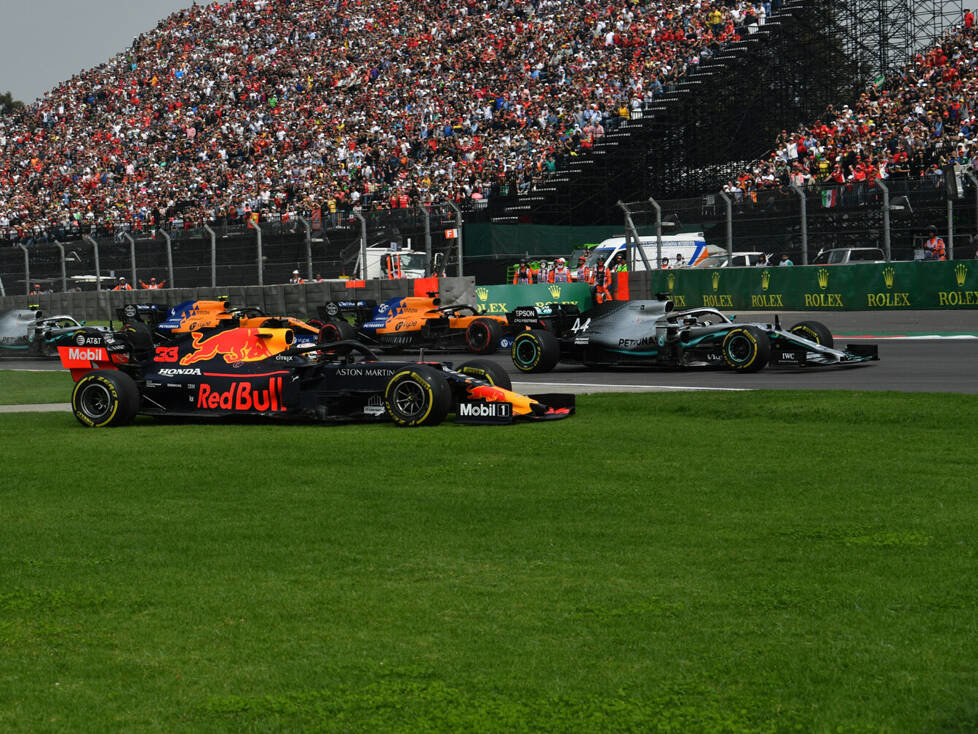 Lewis Hamilton, Alexander Albon, Carlos Sainz, Lando Norris, Max Verstappen