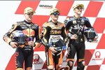 Jorge Navarro (Speed Up), Brad Binder (KTM Ajo) und Luca Marini (VR46) 