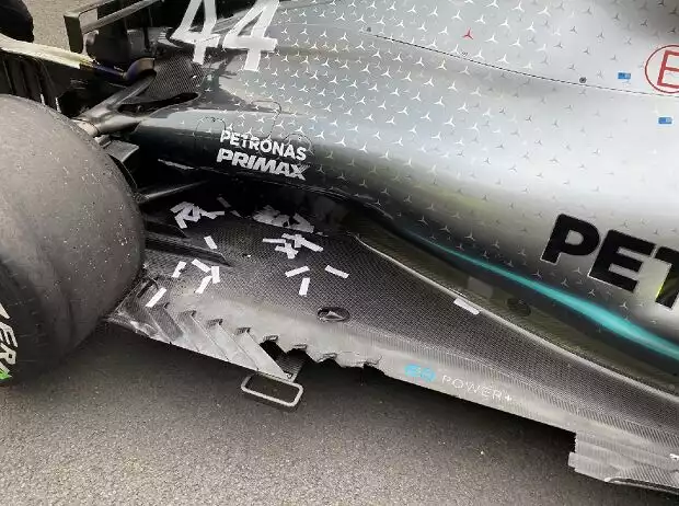 Unterboden an Lewis Hamitlons Mercedes Titel-Bild zur News: Unterboden an Lewis Hamitlons Mercedes