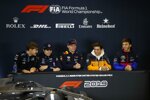 George Russell (Williams), Lance Stroll (Racing Point), Max Verstappen (Red Bull), Lando Norris (McLaren) und Pierre Gasly (Toro Rosso) 