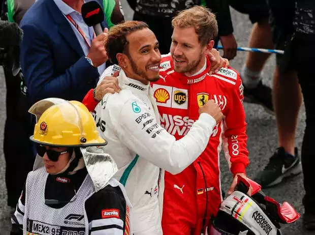 Titel-Bild zur News: Sebastian Vettel, Lewis Hamilton