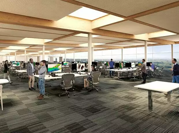 Titel-Bild zur News: 3D-Visualisierung der neuen Racing-Point-Fabrik in Silverstone