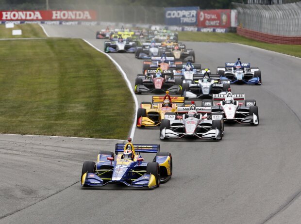 Titel-Bild zur News: Start zum Honda Indy 200 der IndyCar-Saison 2018 in Mid-Ohio