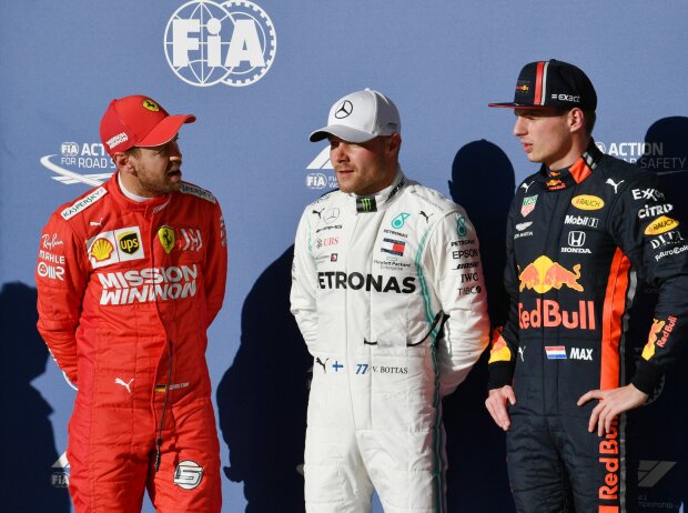 Titel-Bild zur News: Valtteri Bottas, Sebastian Vettel, Max Verstappen