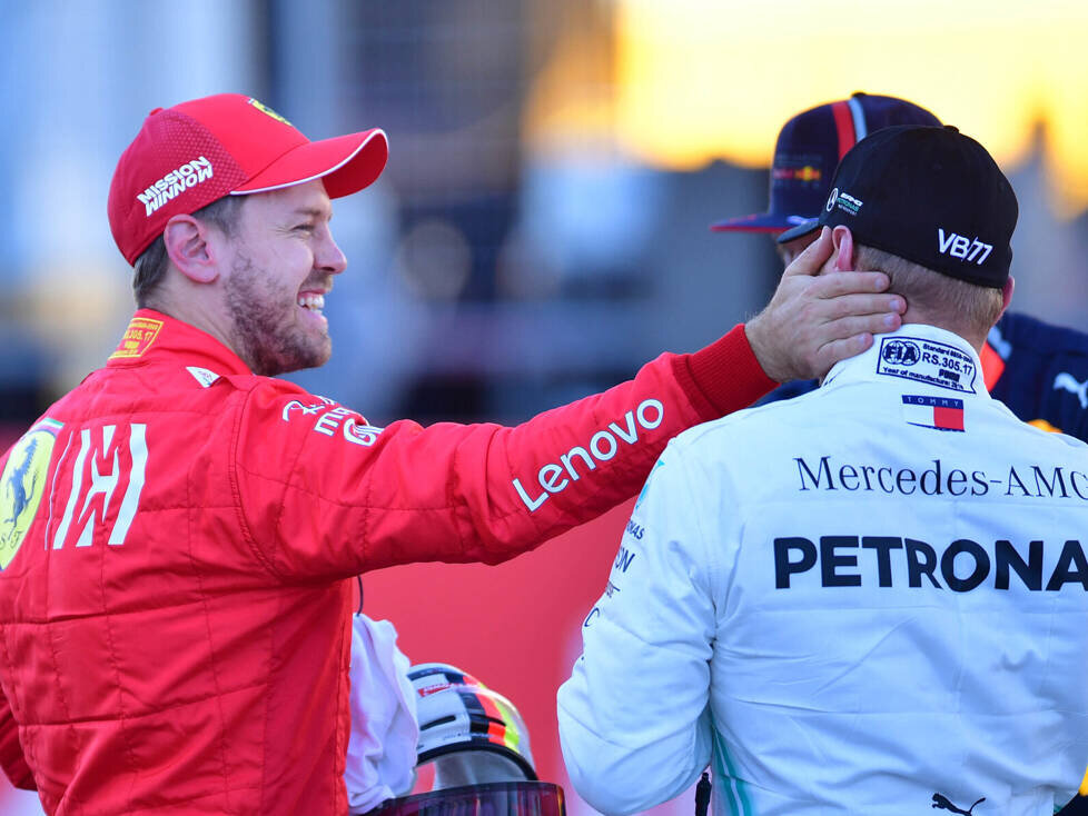 Sebastian Vettel, Max Verstappen, Valtteri Bottas