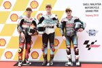 Marcos Ramirez, Tatsuki Suzuki (SIC58) und John McPhee (Petronas Sprinta) 