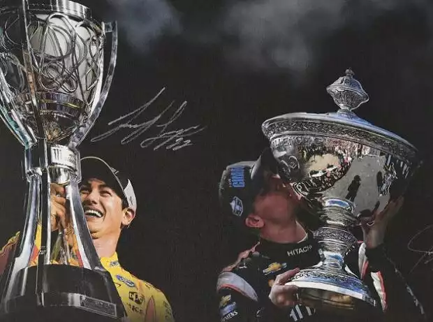 Titel-Bild zur News: Poster: NASCAR-Champion Joey Logano und IndyCar-Champion Josef Newgarden