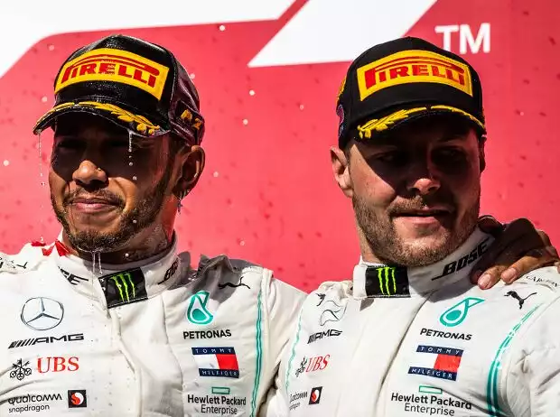 Titel-Bild zur News: Lewis Hamilton, Valtteri Bottas