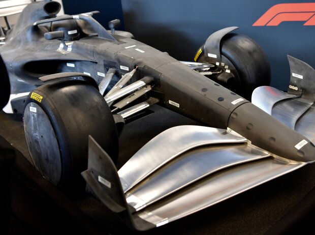 Titel-Bild zur News: Modell eines F1-Boliden nach dem Reglement 2021