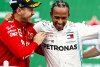 Bild zum Inhalt: Vettel gratuliert Hamilton live im TV: "War nicht klar, dass das jemand sieht"