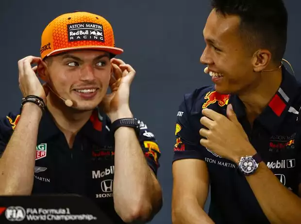 Titel-Bild zur News: Max Verstappen, Alexander Albon