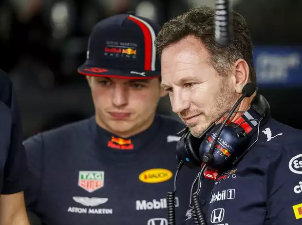 Max Verstappen, Christian Horner Titel-Bild zur News: Max Verstappen, Christian Horner