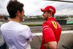 Bruno Senna und Sebastian Vettel (Ferrari) 