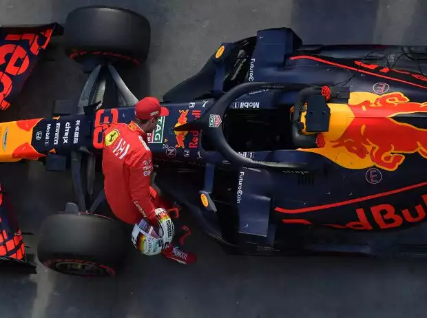 Titel-Bild zur News: Sebastian Vettel, Max Verstappen