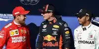 Bild zum Inhalt: FIA-PK: Vettel & Hamilton piesacken Max Verstappen