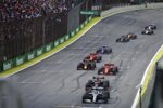 Lewis Hamilton (Mercedes), Max Verstappen (Red Bull), Sebastian Vettel (Ferrari), Alexander Albon (Red Bull) und Charles Leclerc (Ferrari) 