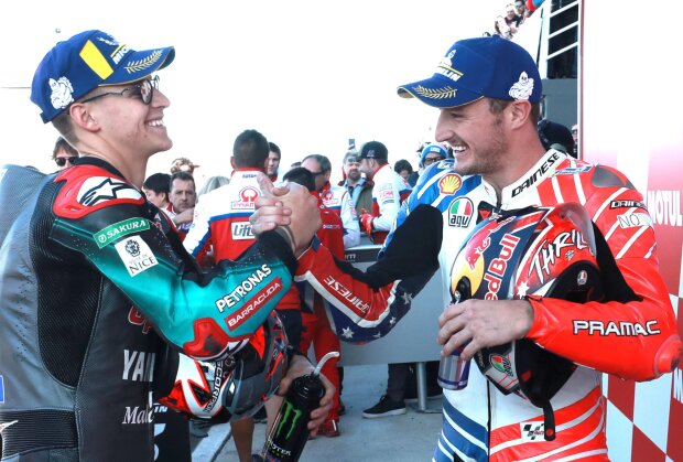 Fabio Quartararo Jack Miller ~Fabio Quartararo (Petronas Yamaha) und Jack Miller (Pramac) ~ Fabio Quartararo Jack Miller ~Fabio Quartararo (Petronas Yamaha) und Jack Miller (Pramac) ~