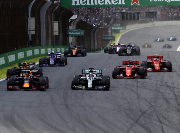Titel-Bild zur News: Max Verstappen, Lewis Hamilton, Sebastian Vettel, Charles Leclerc, Pierre Gasly