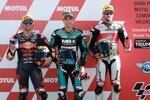 Jorge Navarro (Speed Up), Jorge Martin (KTM Ajo) und Stefano Manzi (Forward) 