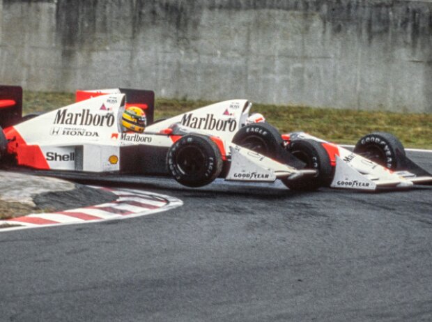 Titel-Bild zur News: Ayrton Senna, Alain Prost, Suzuka, Grand Prix von Japan 1989