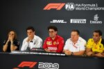 Claire Williams, Toto Wolff, Mattia Binotto, Zak Brown und Cyril Abiteboul 