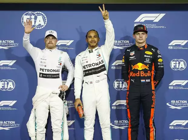 Lewis Hamilton, Valtteri Bottas, Max Verstappen Titel-Bild zur News: Lewis Hamilton, Valtteri Bottas, Max Verstappen