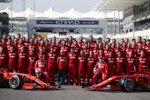 Sebastian Vettel (Ferrari), Charles Leclerc (Ferrari) und Mattia Binotto 