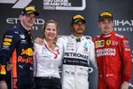 Max Verstappen (Red Bull), Lewis Hamilton (Mercedes) und Charles Leclerc (Ferrari) 