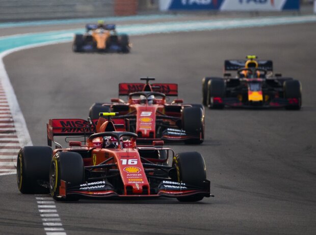 Titel-Bild zur News: Charles Leclerc, Sebastian Vettel, Alexander Albon, Carlos Sainz