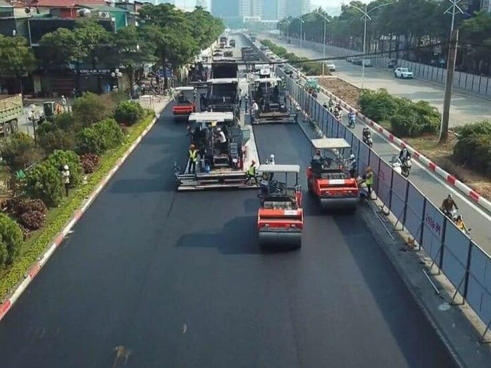 Bauarbeiten in Hanoi, Vietnam