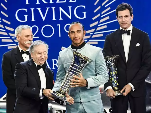 Chase Carey, Jean Todt, Lewis Hamilton, Toto Wolff Titel-Bild zur News: Chase Carey, Jean Todt, Lewis Hamilton, Toto Wolff