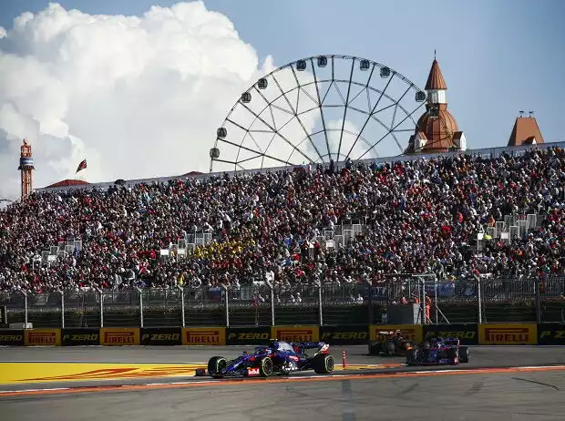 Pierre Gasly, Daniil Kwjat, Alexander Albon Titel-Bild zur News: Pierre Gasly, Daniil Kwjat, Alexander Albon