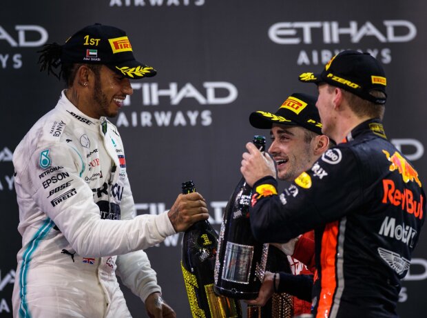 Lewis Hamilton, Charles Leclerc, Max Verstappen