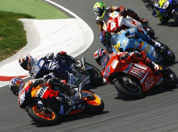 Marco Melandri, Daniel Pedrosa, Casey Stoner, John Hopkins, Alex Barros