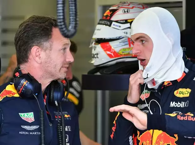 Max Verstappen, Christian Horner Titel-Bild zur News: Max Verstappen, Christian Horner