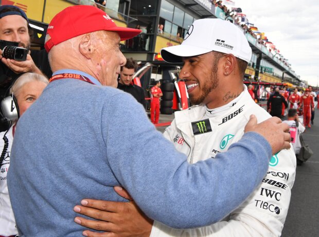 Titel-Bild zur News: Lewis Hamilton, Niki Lauda