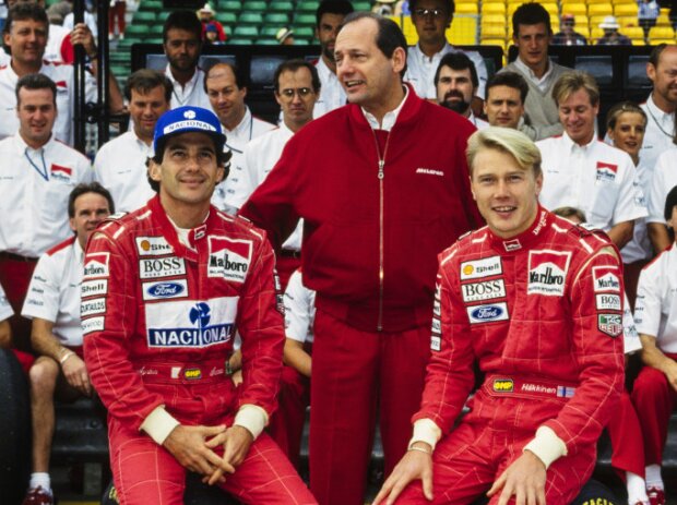 Titel-Bild zur News: Ayrton Senna, Ron Dennis, Mika Häkkinen