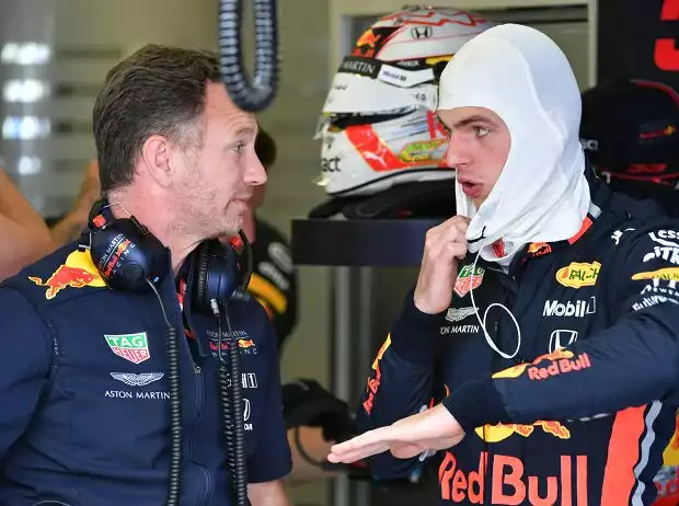 Max Verstappen, Christian Horner Titel-Bild zur News: Max Verstappen, Christian Horner