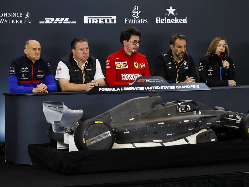 Franz Tost, Zak Brown, Mattia Binotto, Cyril Abiteboul, Claire Williams
