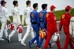 Daniil Kwjat (AlphaTauri), Lando Norris (McLaren), Carlos Sainz (McLaren), Sebastian Vettel (Ferrari) und Charles Leclerc (Ferrari) 