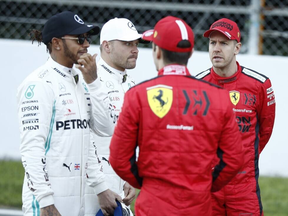 Lewis Hamilton, Valtteri Bottas, Sebastian Vettel, Charles Leclerc