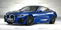 Bild zum Inhalt: BMW 4er (2020) Rendering zeigt den großen Grill